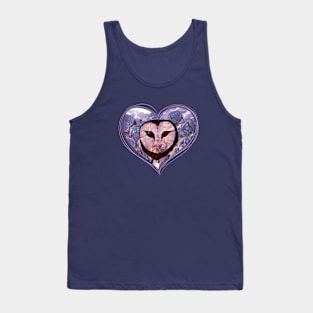 Purple Owl Lovers Tank Top